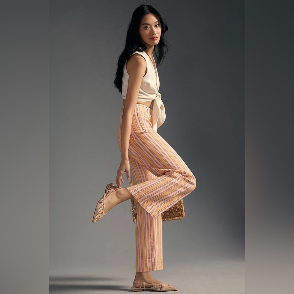 NWT Size 20W - The Colette Cropped Wide-Leg Linen Pants